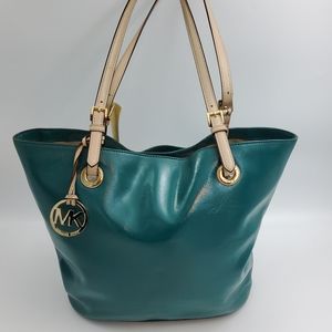 Michael Kors Deep Sea Green Tote Bag With Original Tags